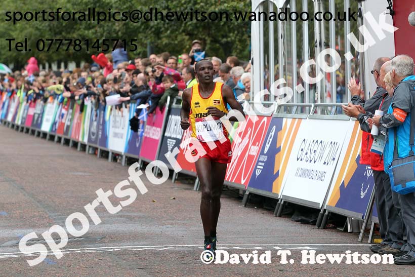 Abraham Kiplimo (Uganda) 3rd in the mens Commonwealth Games Marathon, Glasgow. Photo: David T. Hewitson/Sports for All Pics